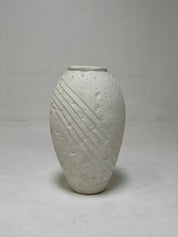 Large White Plaster Vase