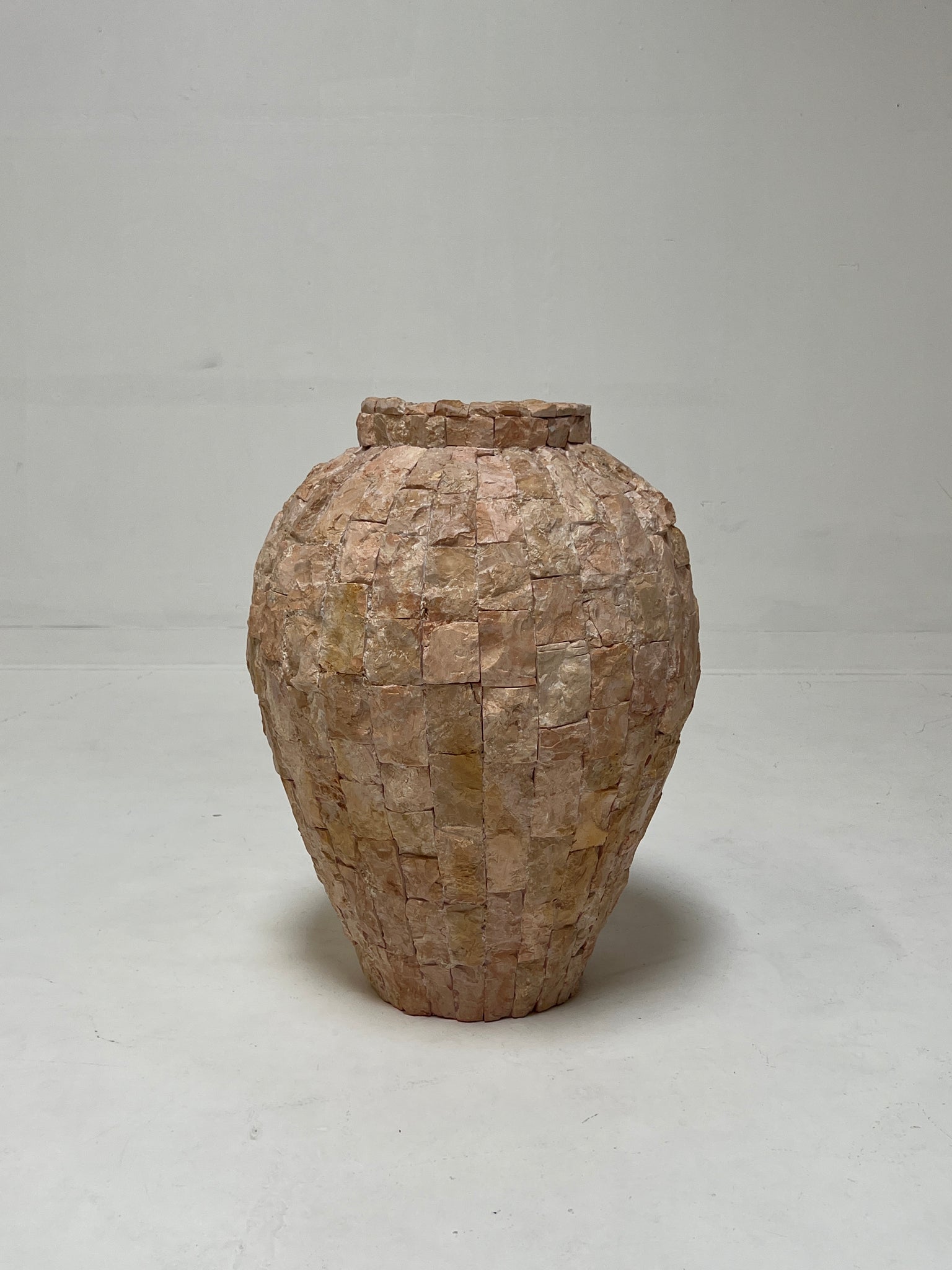 1980s XL Tessellated Vase by Maitland Smith