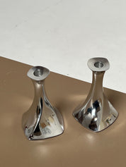 Chrome Candle Stick Holders
