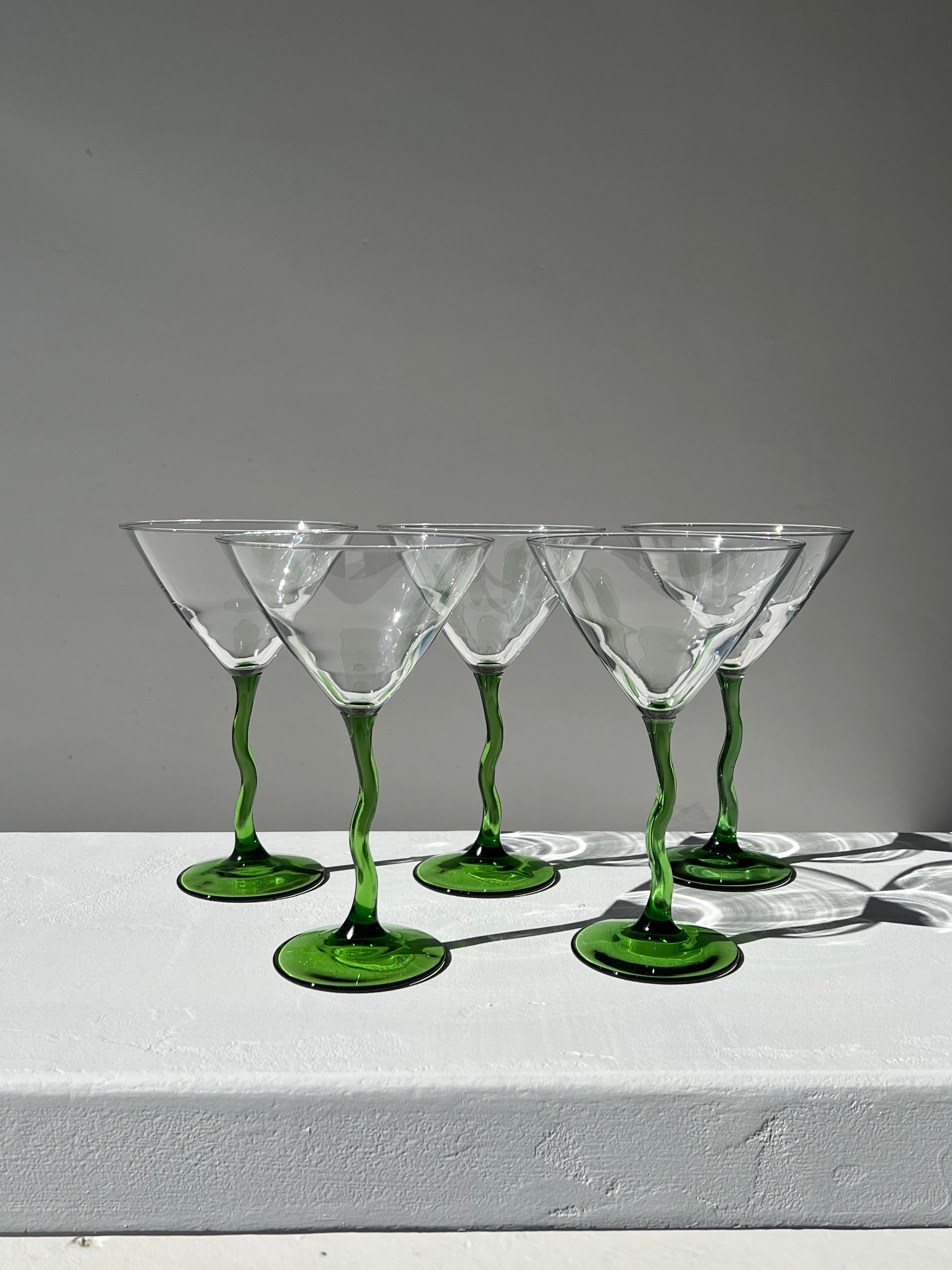 Squiggle Martini Glasses by Libbey