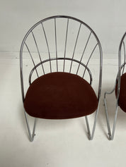 Mid Century Chrome Dining Chairs by Daystrom