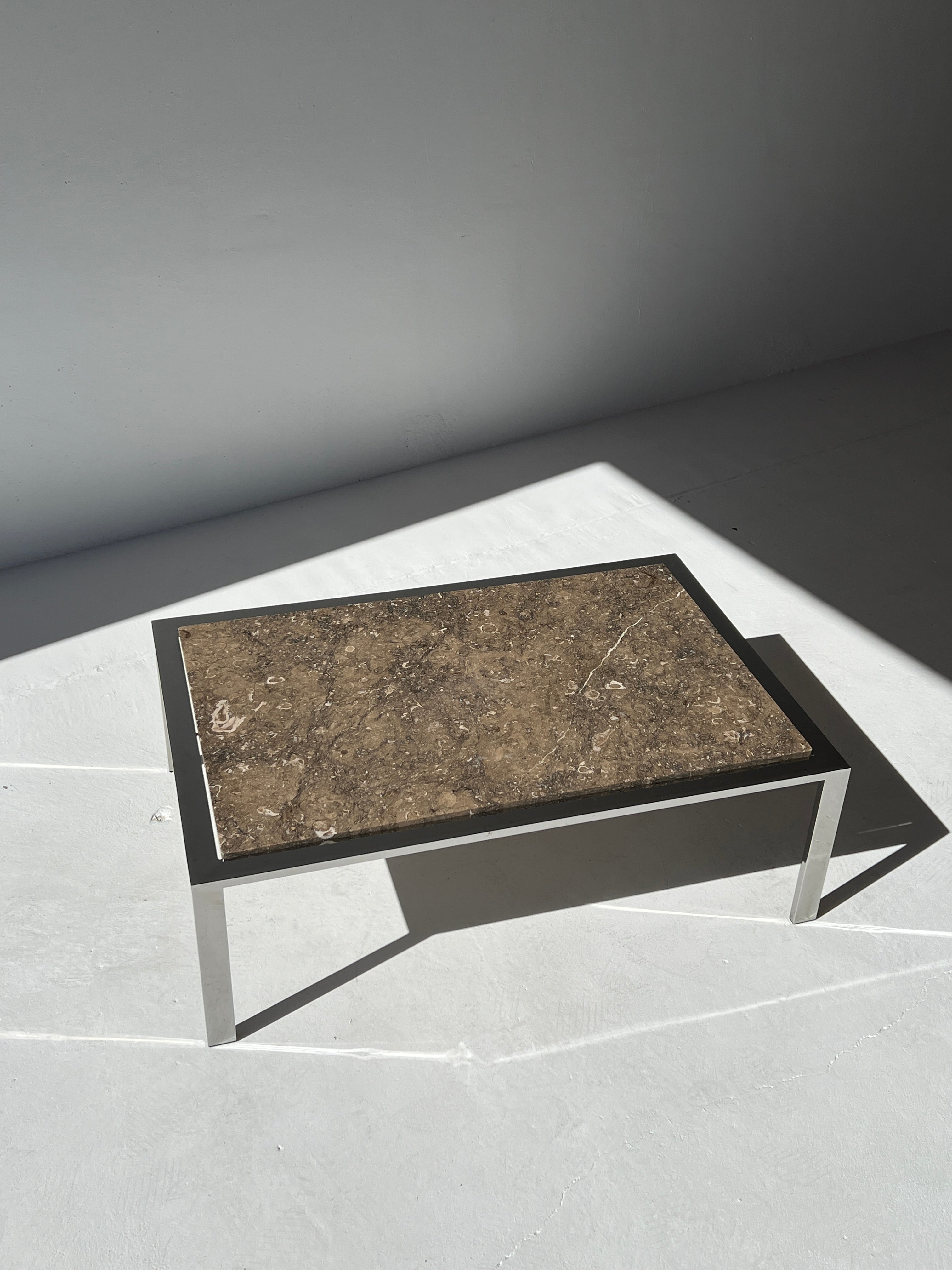 Marble and Chrome Coffee Table