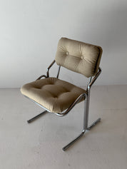 1970s Jerry Johnson Arcadia Style Chrome Chairs