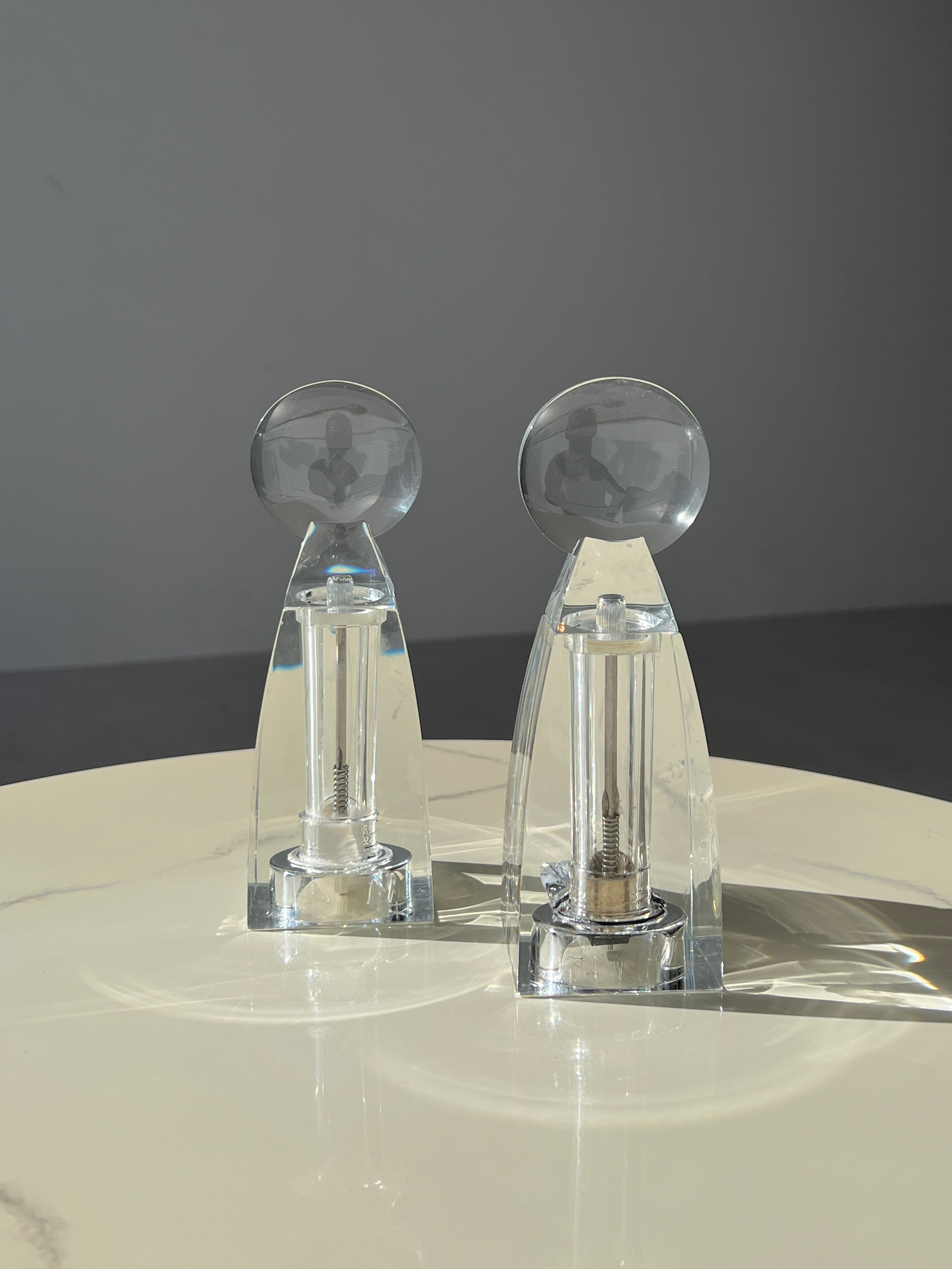 Lucite Salt and Pepper Shakers