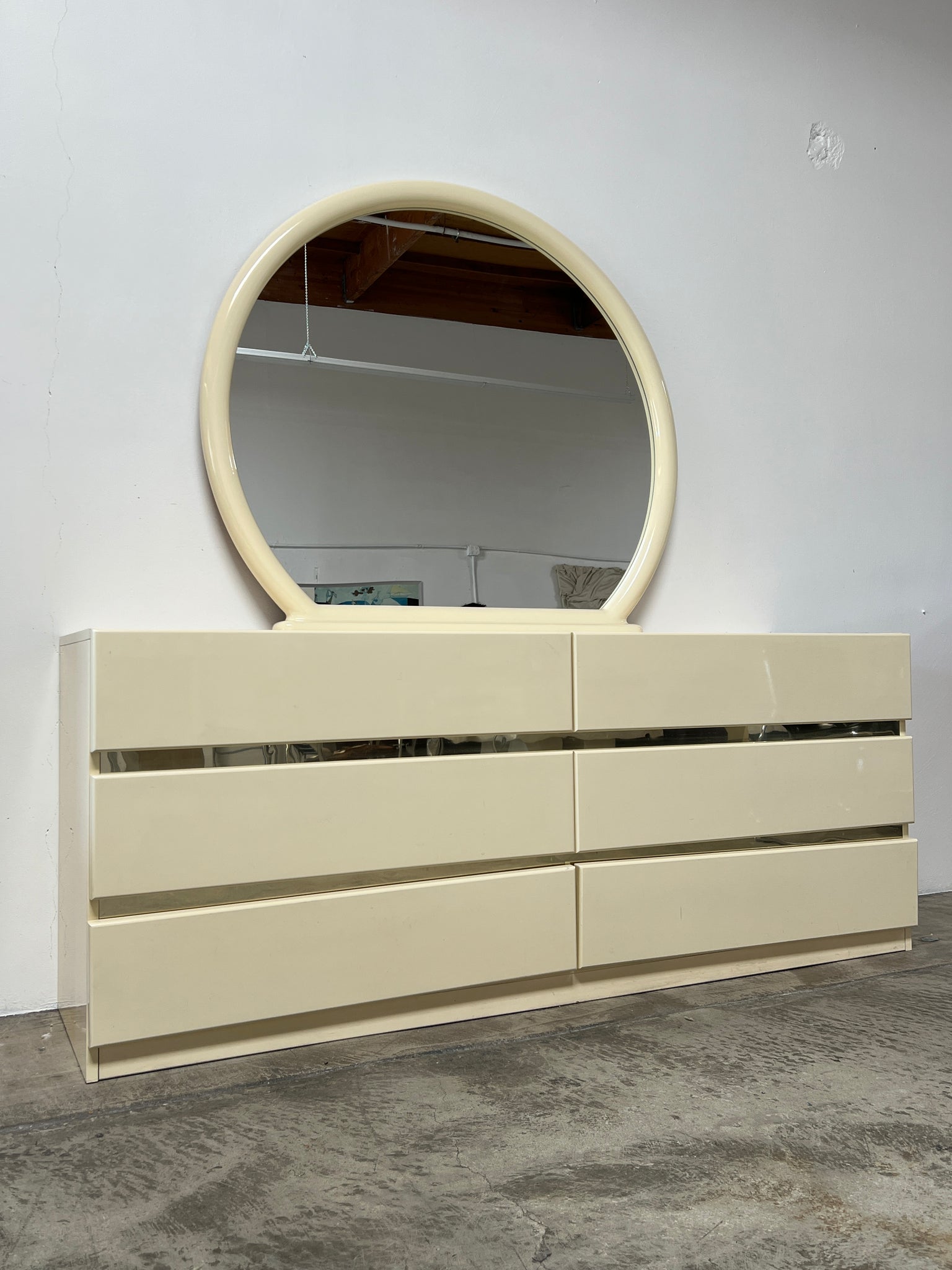 Lacquer Dresser with Mirror