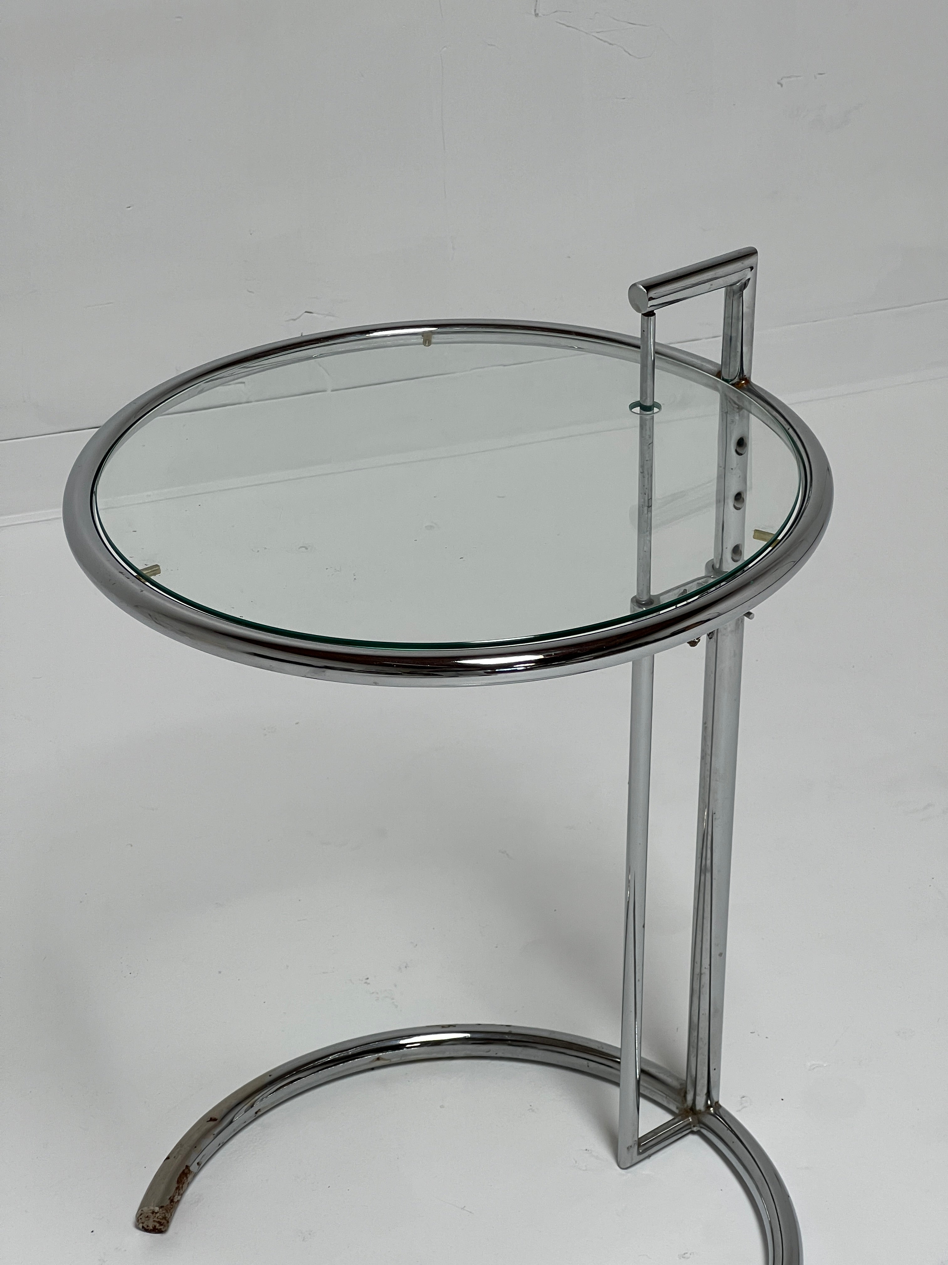 Eileen Gray Style Adjustable End Table