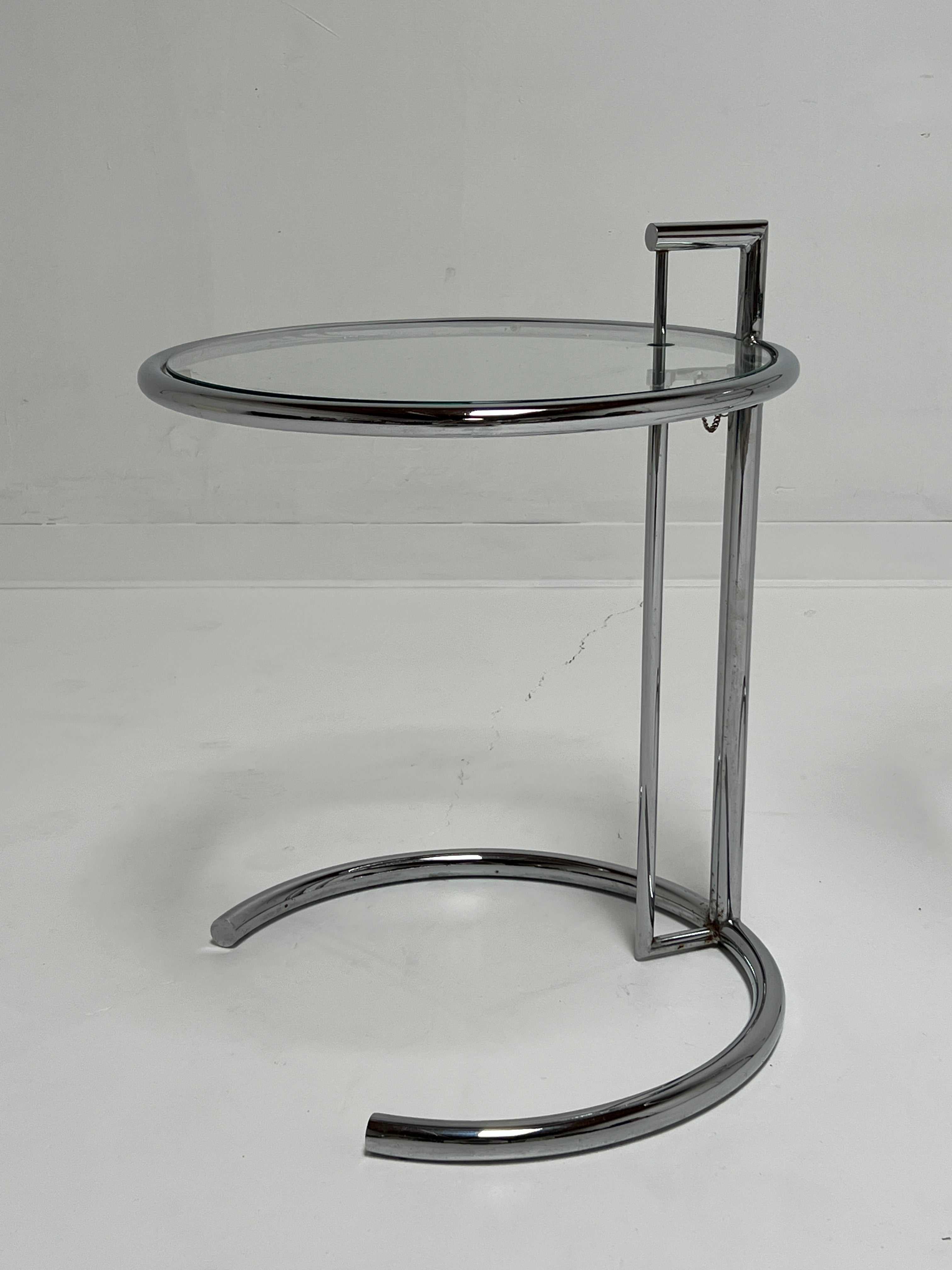 Eileen Gray Style Adjustable End Table