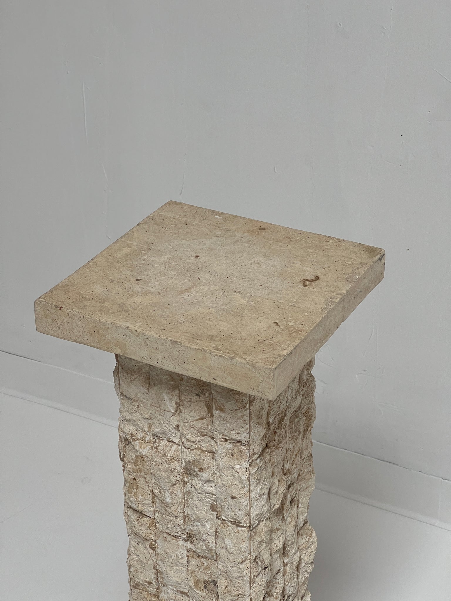 Tessellated Stone Travertine Pedestal
