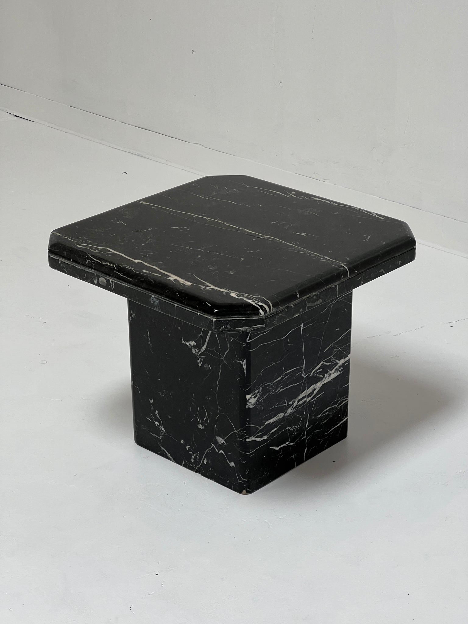 Black Marble End Table