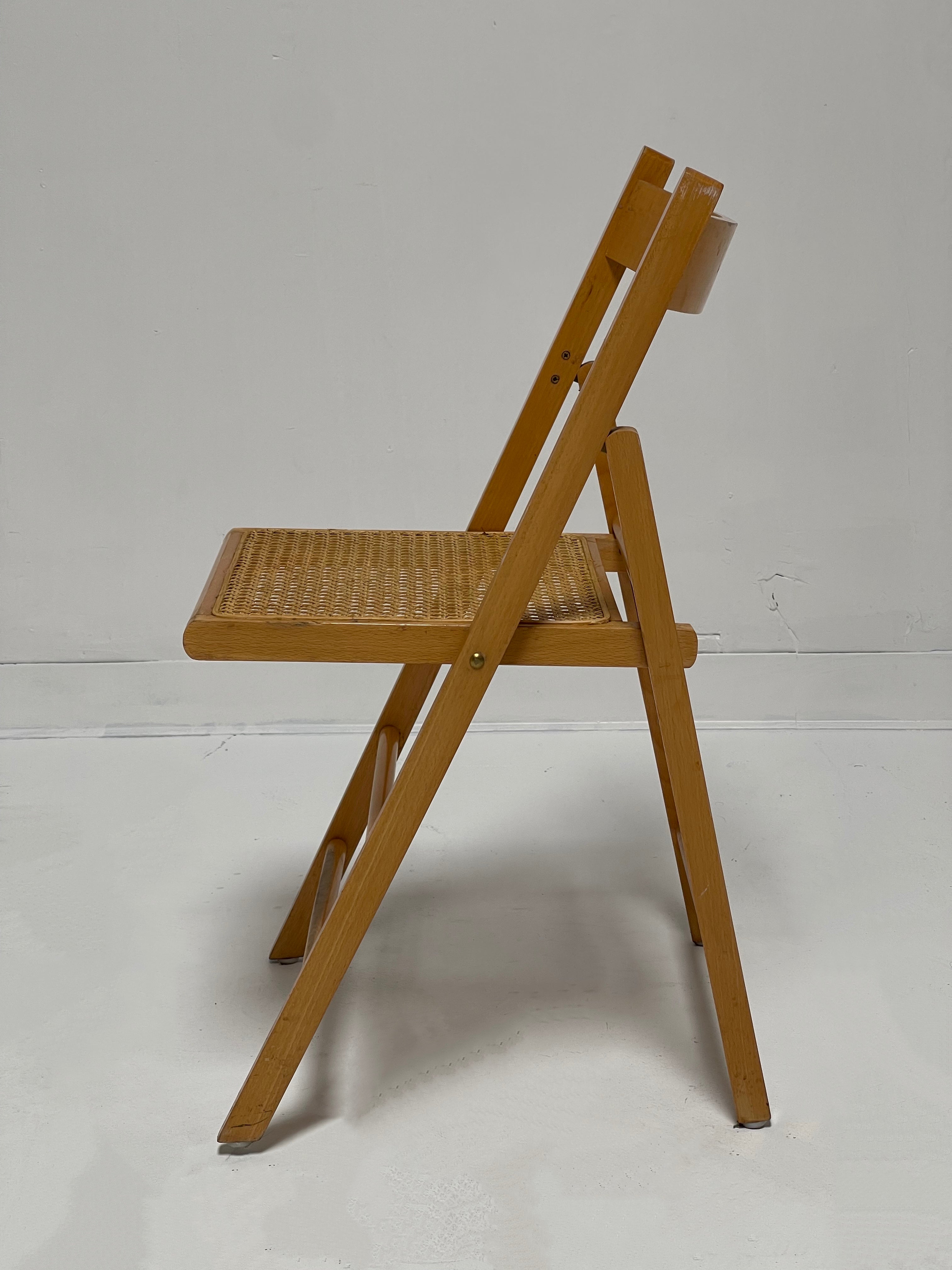 Italian Cane Folding Chair