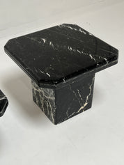 Black Marble End Table